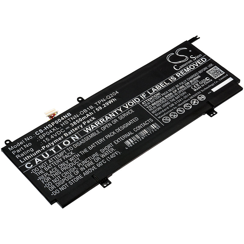 HP Spectre X360 13-AP Series Laptop Battery - 59.29Wh 15.4V 3850mAh Li-Polymer Replacement