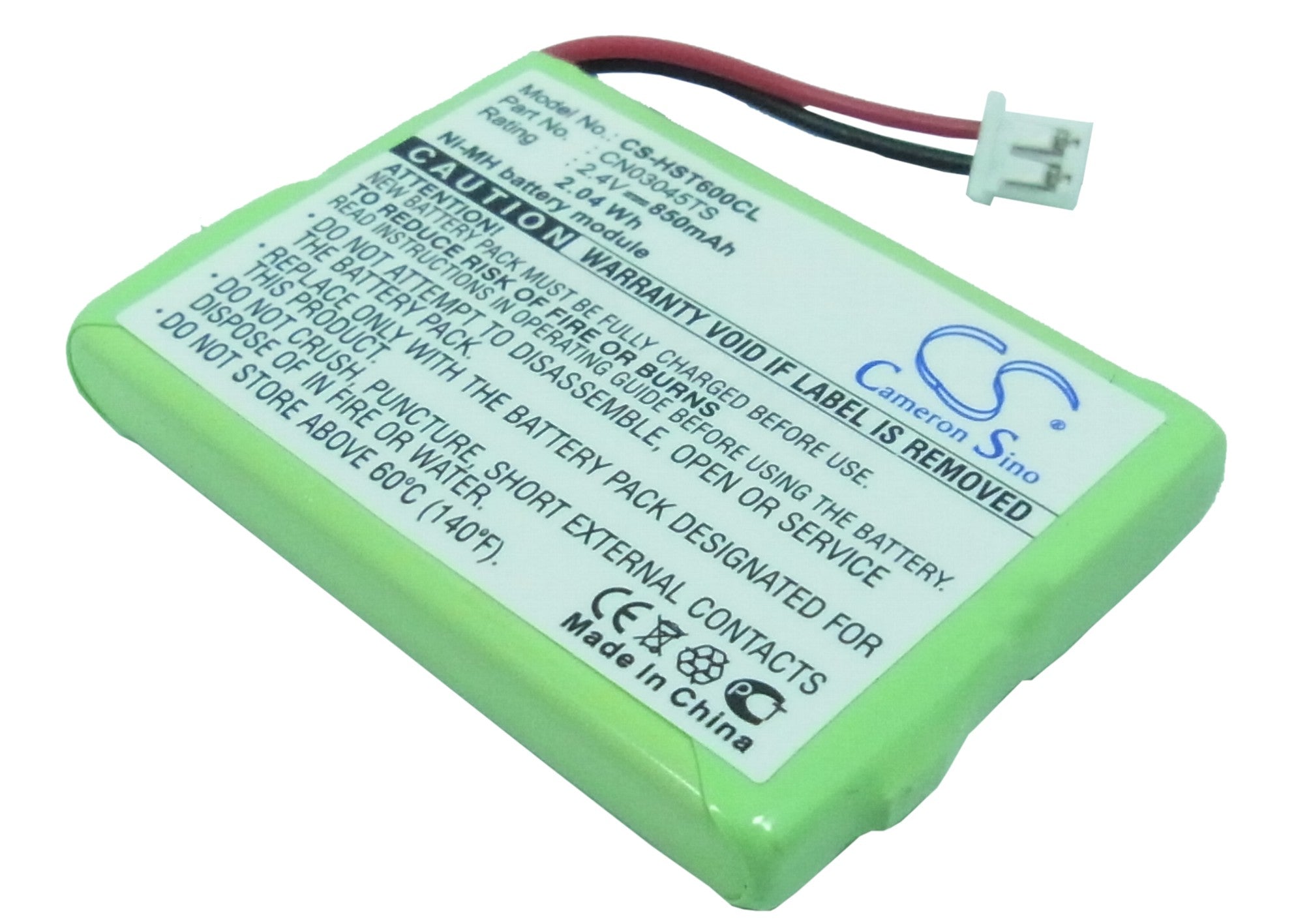2.4V 850mAh Ni-MH Replacement Battery for Hagenuk AIO 600 Cordless Phone (49.89x33.24x6.15mm)