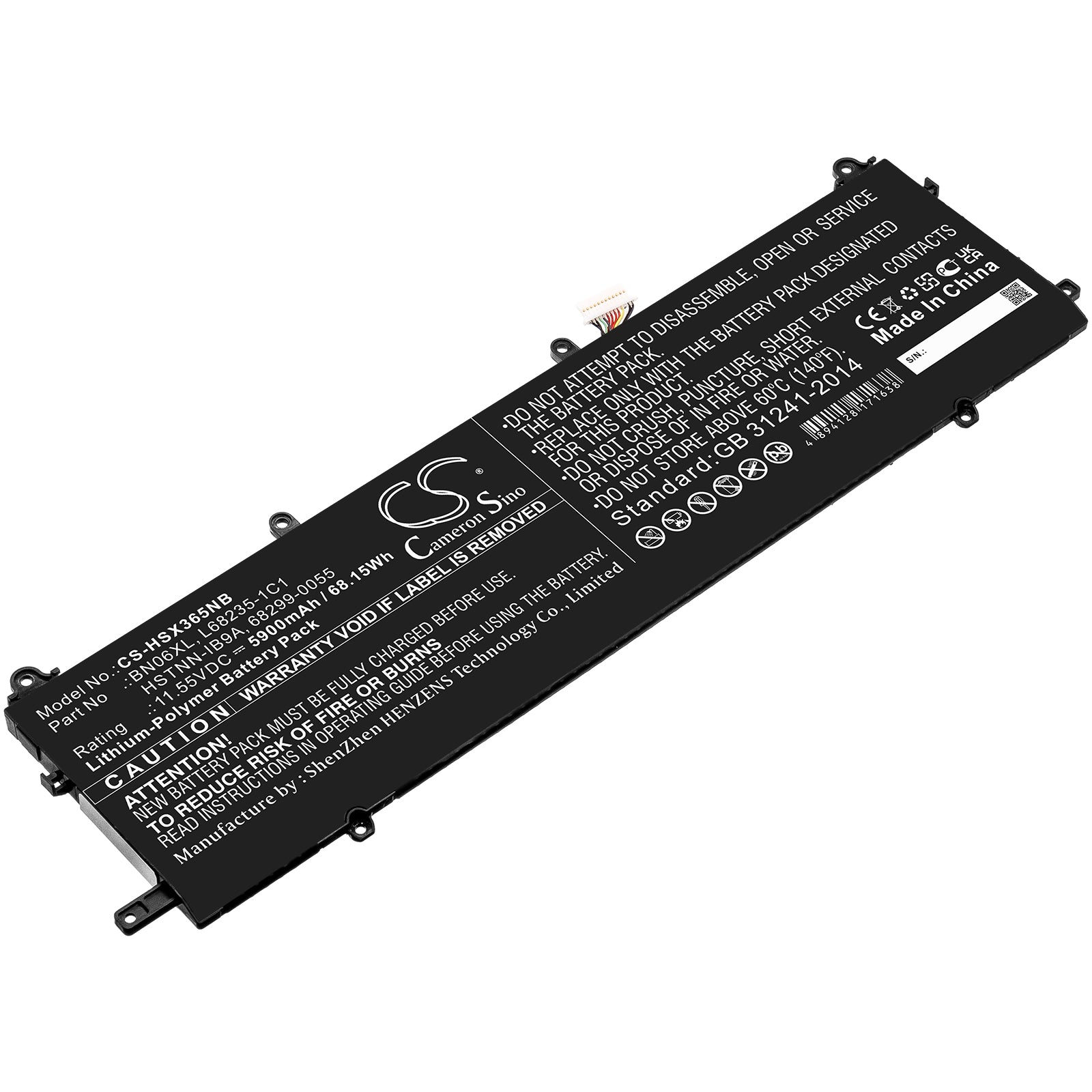 68.15Wh 5900mAh Replacement Battery for HP Spectre X360 15-EB Series Laptops - BN06XL, L68235-1C1