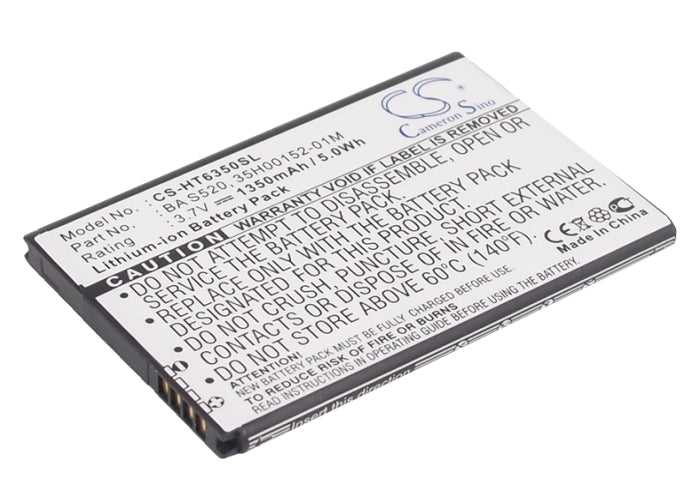 1350mAh 3.7V Li-ion Replacement Battery for HTC Droid Incredible 2 ADR6350 Smartphone - Power Cell