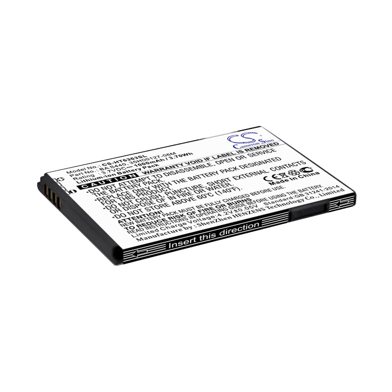 1000mAh Replacement Battery for HTC Legend/Wildfire/Droid Eris - 3.7V Li-ion, Size: 65x43.85x4.5mm