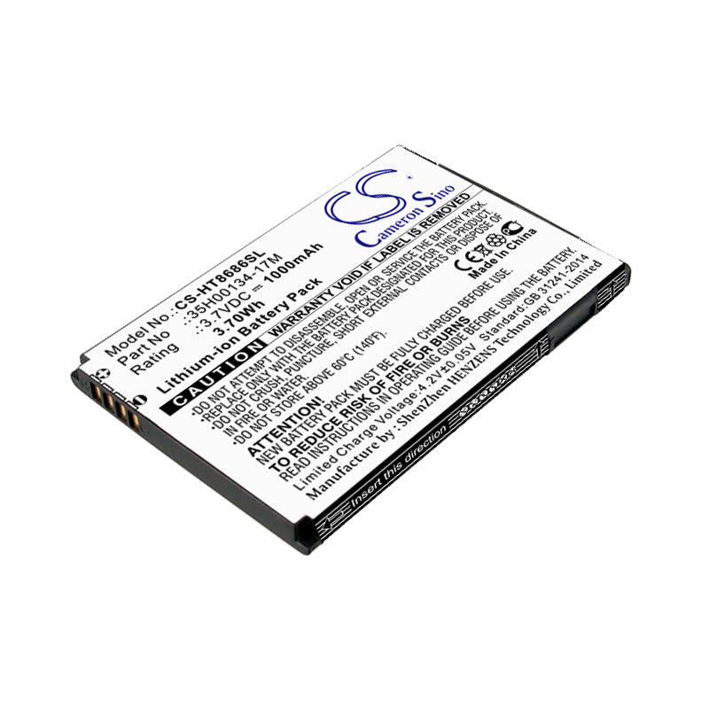 1000mAh 3.7V Li-ion Replacement Battery for HTC 7 Trophy, Spark T8686, M1 - Phone Battery Repair