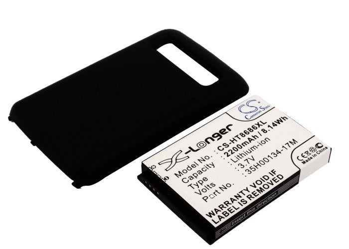 2200mAh Replacement Battery for HTC 7 Trophy Spark T8686 - 3.7V Li-ion Smartphone Battery