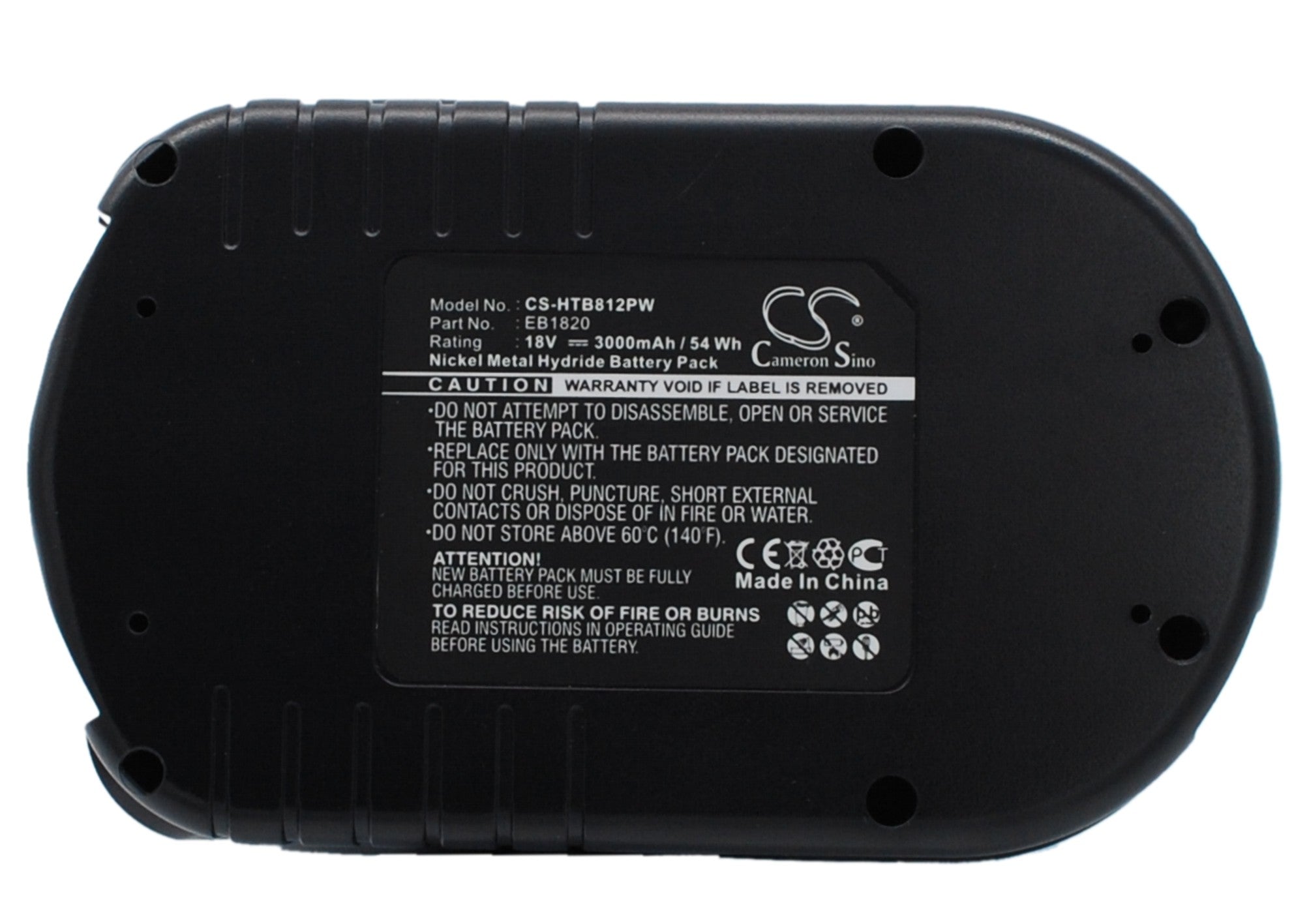 18V 3000mAh Ni-MH Replacement Battery for Hitachi Power Tools - C 18DL, DS 18DVB2K, WR 18DMR