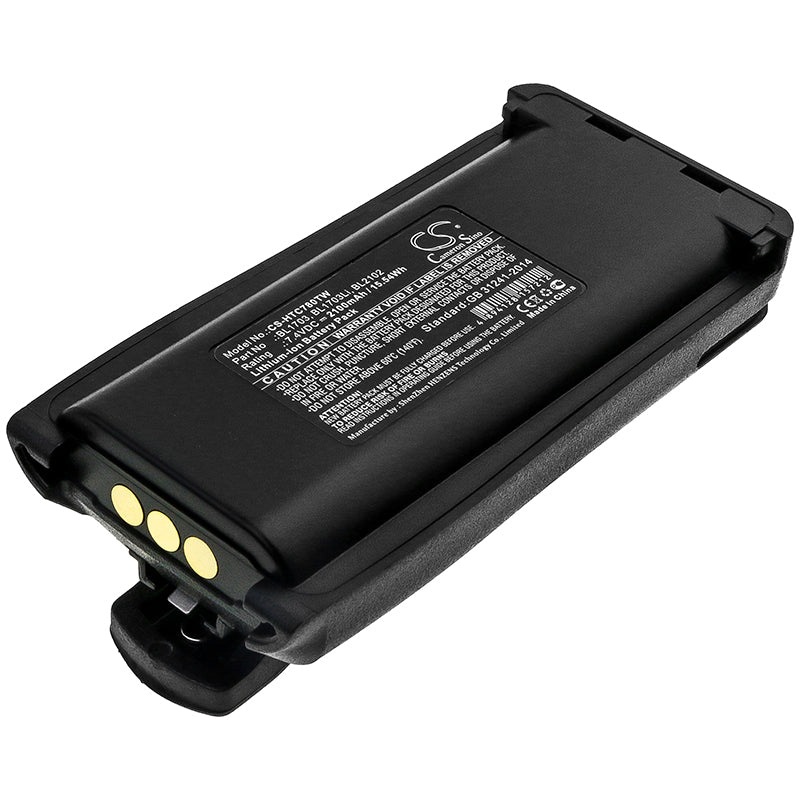 2100mAh 7.4V Li-ion Replacement Battery - HYT TC-700/780 & Relm RPU7500 Two-Way Radios
