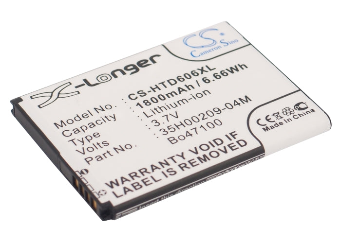 1800mAh Replacement Battery for HTC Desire 600/606w/608t/T326e - 3.8V Li-ion Cell - Restore Power to Your Phone