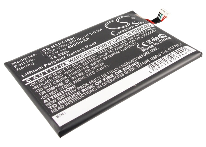 4000mAh Replacement Battery for HTC Flyer/EVO View 4G Tablet - 3.7V Li-Polymer BG41200
