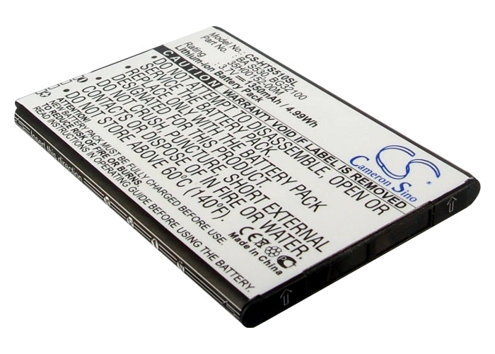 1350mAh Replacement Battery for Google G12, G15 & HTC Desire S Rhyme - 3.7V Li-ion Power Upgrade