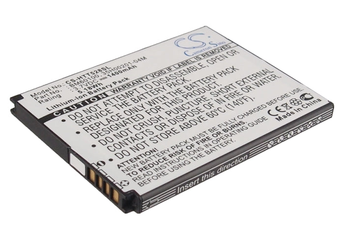 1400mAh Replacement Battery for HTC One ST/SU/SC/SV & Desire 500 Series - 3.7V Li-ion Polymer, 60x46.15x4.85mm, Mobile Phone Battery