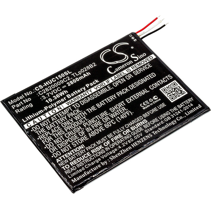 2800mAh 3.7V Li-Polymer Replacement Battery for Alcatel Pixi 3 (7), OT-8055, OT-9002 Tablet & KURIO