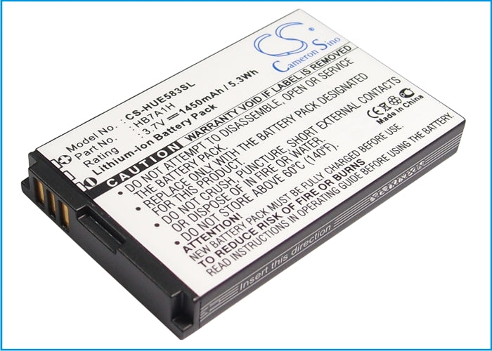 1450mAh Battery for Huawei E583C MiFi, R201 Hotspot - 3.7V 5.37Wh Li-ion Replacement Battery Pack