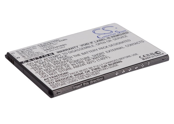 1900mAh Li-ion Replacement Battery for Huawei Ascend G750, Honor 3X, Glory 4 - HB476387RBC Grade A Cell