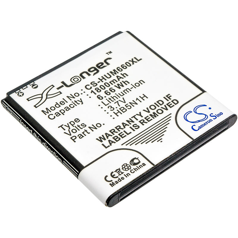 1800mAh Replacement Battery for Cricket M660 Ascend/Huawei G300/T-Mobile myTouch Q/MetroPCS Premia 4G - 3.7V Li-ion