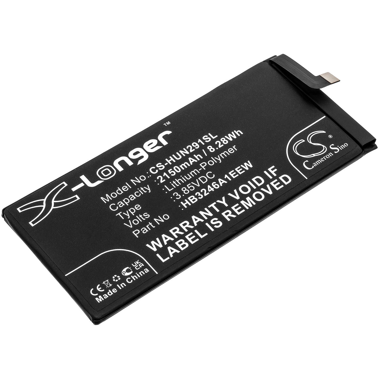 2150mAh Replacement Battery for Huawei Mate Xs (TAH-N29m, TAH-AN00m) - 3.85V Li-Polymer - Premium Phone Battery