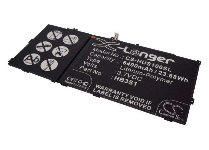 6400mAh Replacement Battery for Huawei MediaPad 10 FHD S10 S101U/L/S102U - 3.7V Li-Polymer Battery Pack