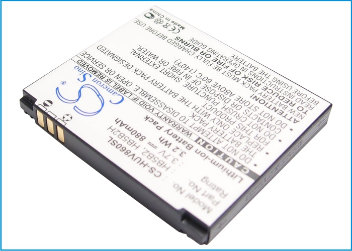 880mAh 3.7V Li-ion Replacement Battery for Vodafone V830, Huawei U8300 & ESIA Qwerty MiniMobile