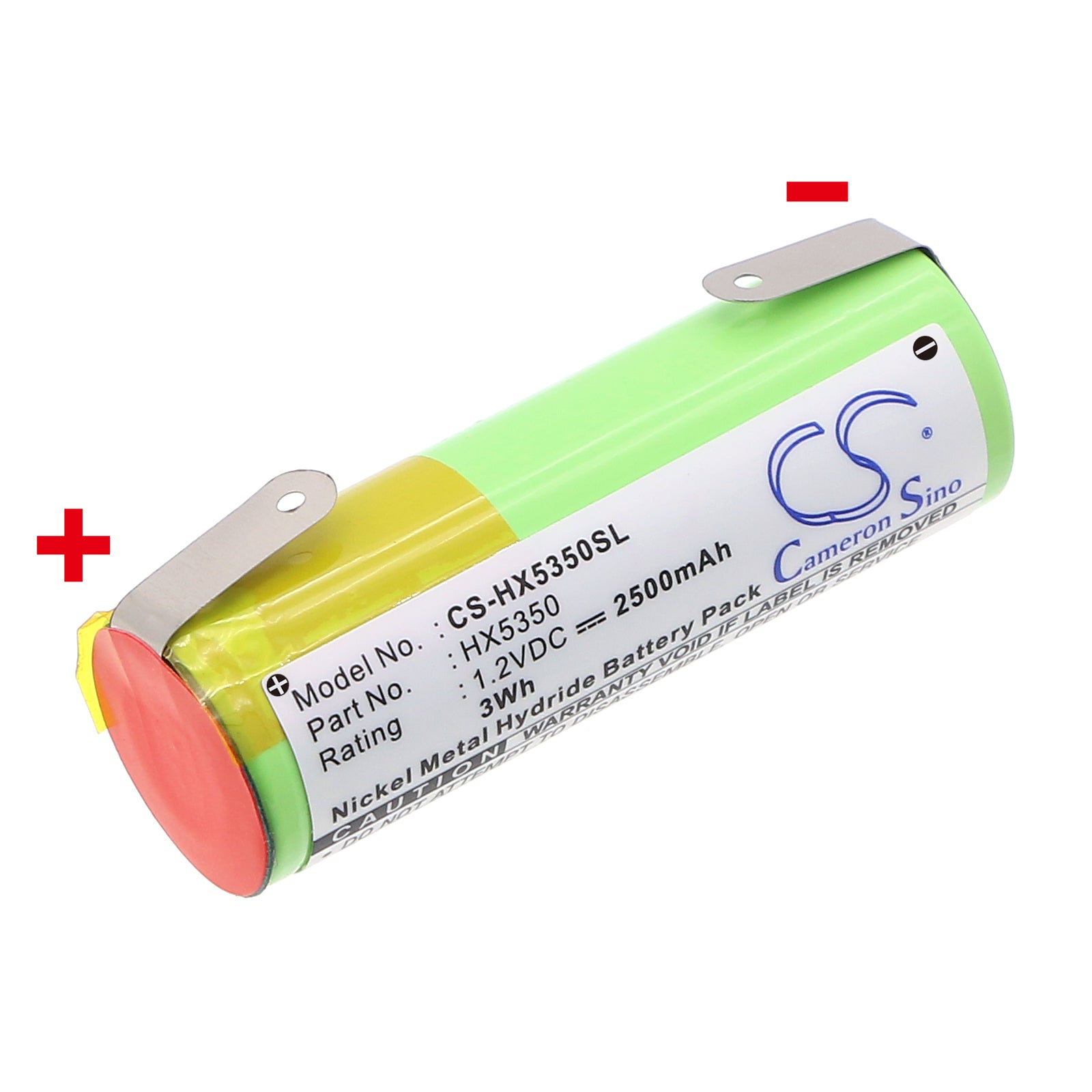 2500mAh Ni-MH Battery for Bella 1590, Braun & Philips Toothbrushes/Shavers - 1.2V 3.00Wh Replacement Power
