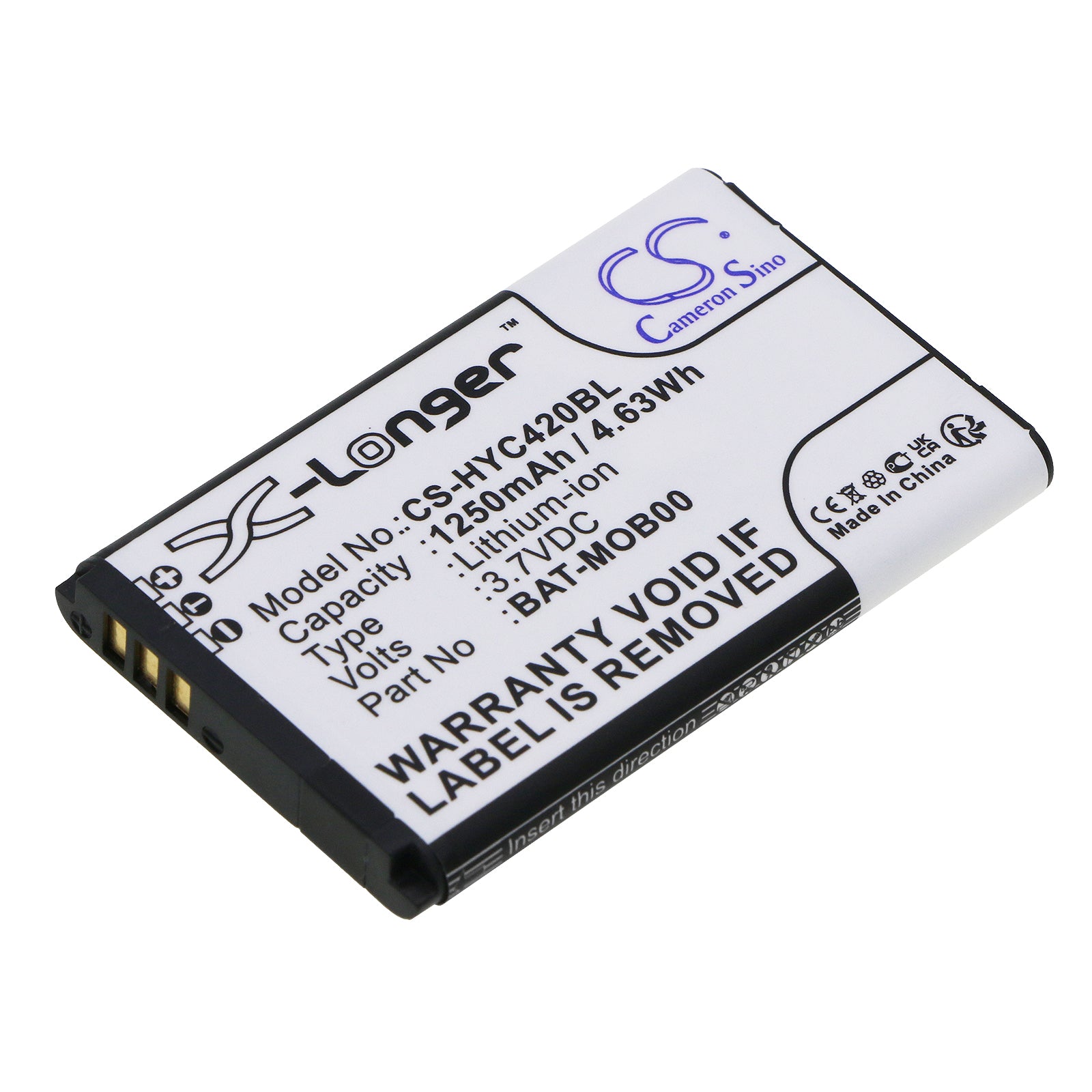 1250mAh Replacement Battery for Honeywell Captuvo SL22 SL42 SL62 Sled & 70e 75e Barcode Scanners (3.7V Li-ion)