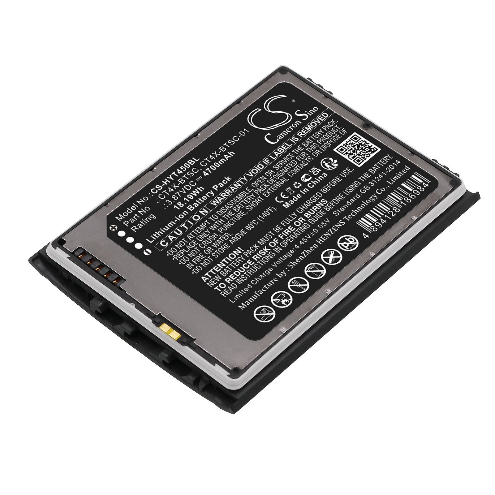 4700mAh Replacement Battery for Honeywell CT45 CT47 CT4X Barcode Scanner, 3.87V Li-ion, Extended Life, Reliable Power