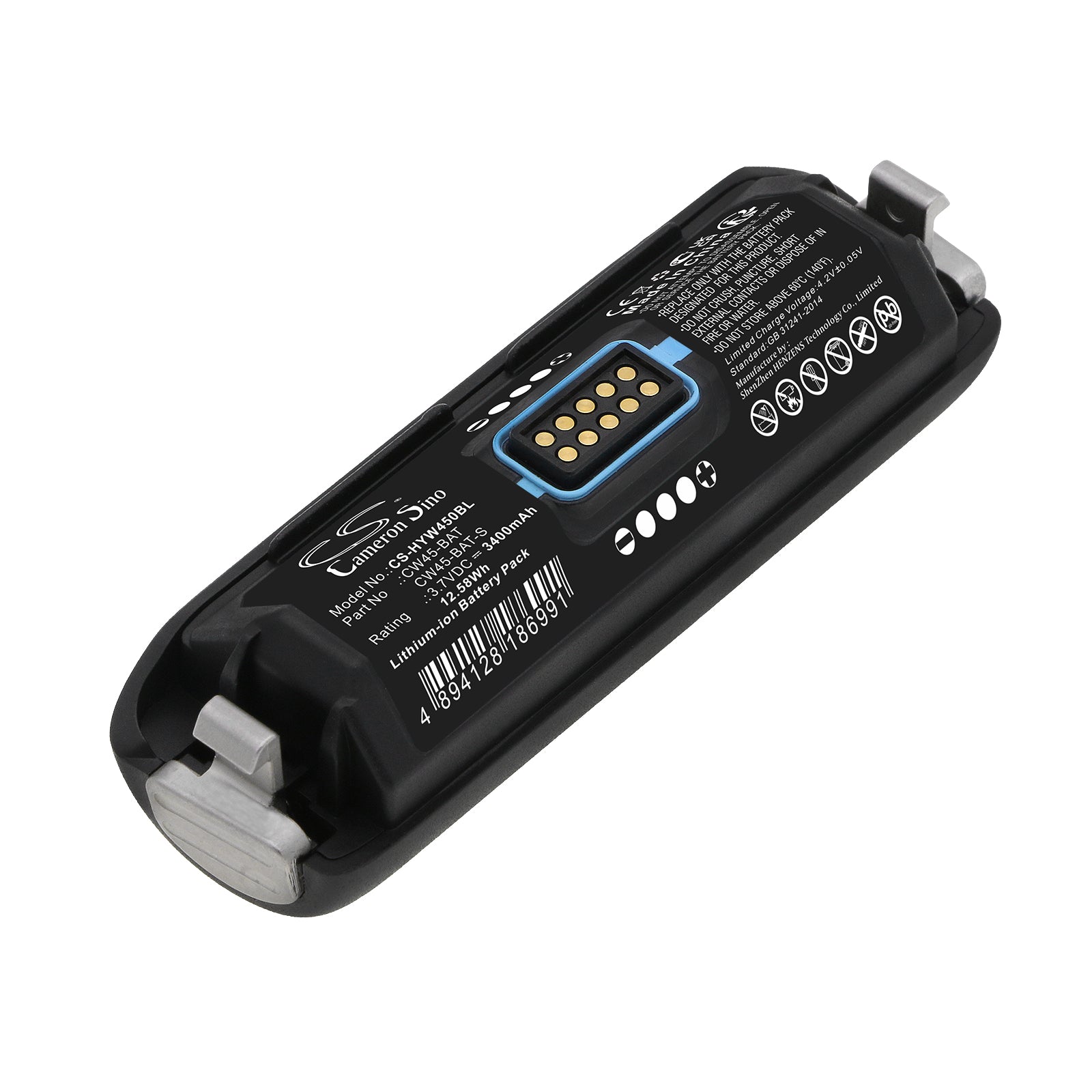 3400mAh Replacement Battery for Honeywell CW45 Barcode Scanner - 3.7V Li-ion, 12.58Wh