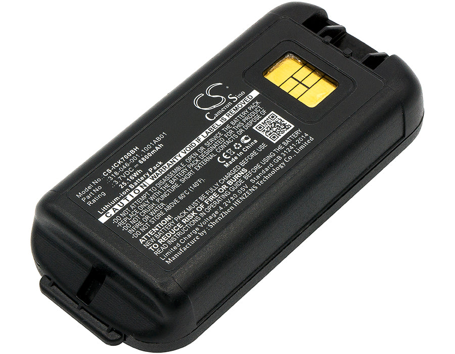 6800mAh Extended Life Replacement Battery for Intermec CK70 CK71 Barcode Scanners, 3.7V Li-ion, Replaces 318-046-001