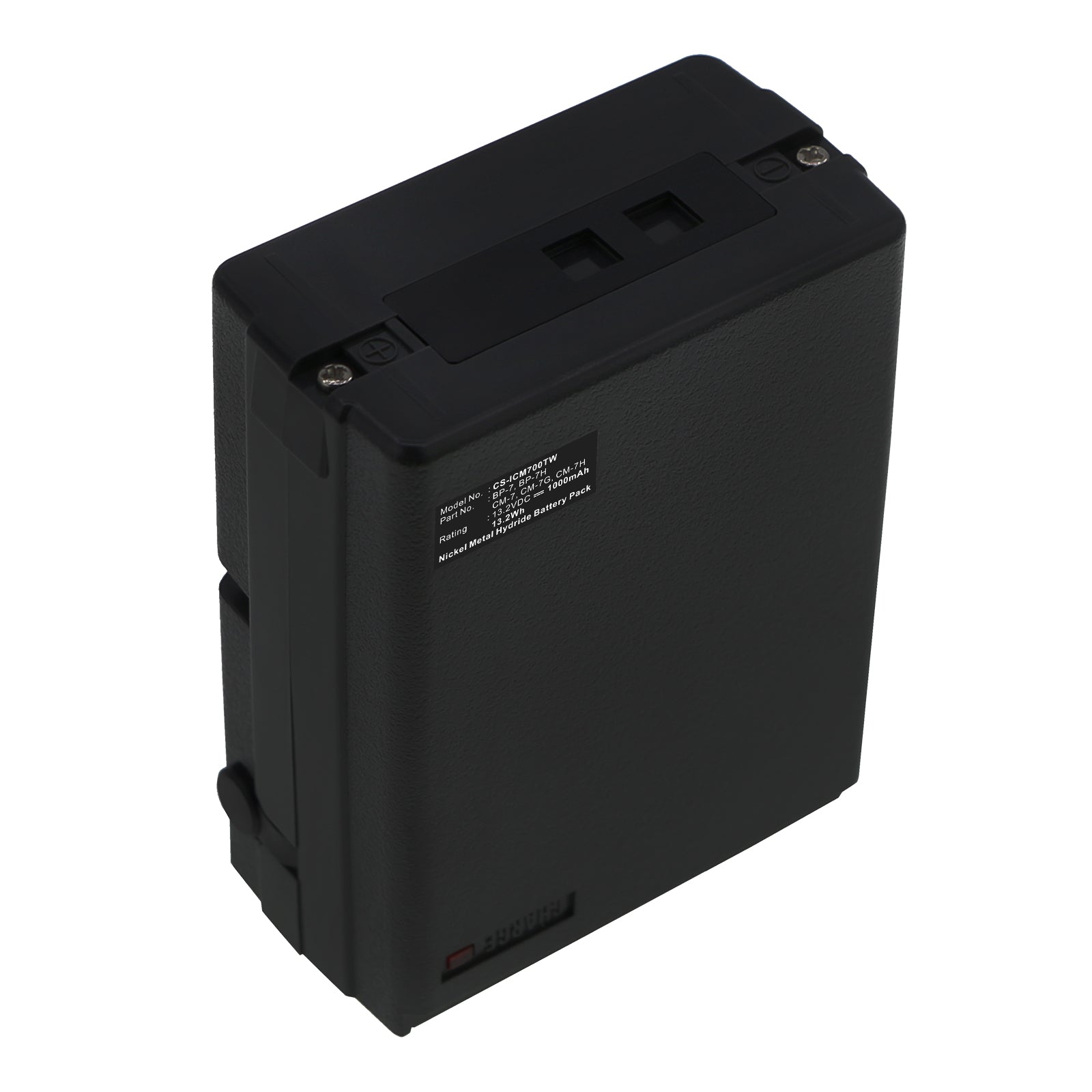 13.2V 1000mAh Ni-MH Battery Pack for Icom Two-Way Radios: IC-H2, IC-M5, IC-2AT Series - Replacement Power