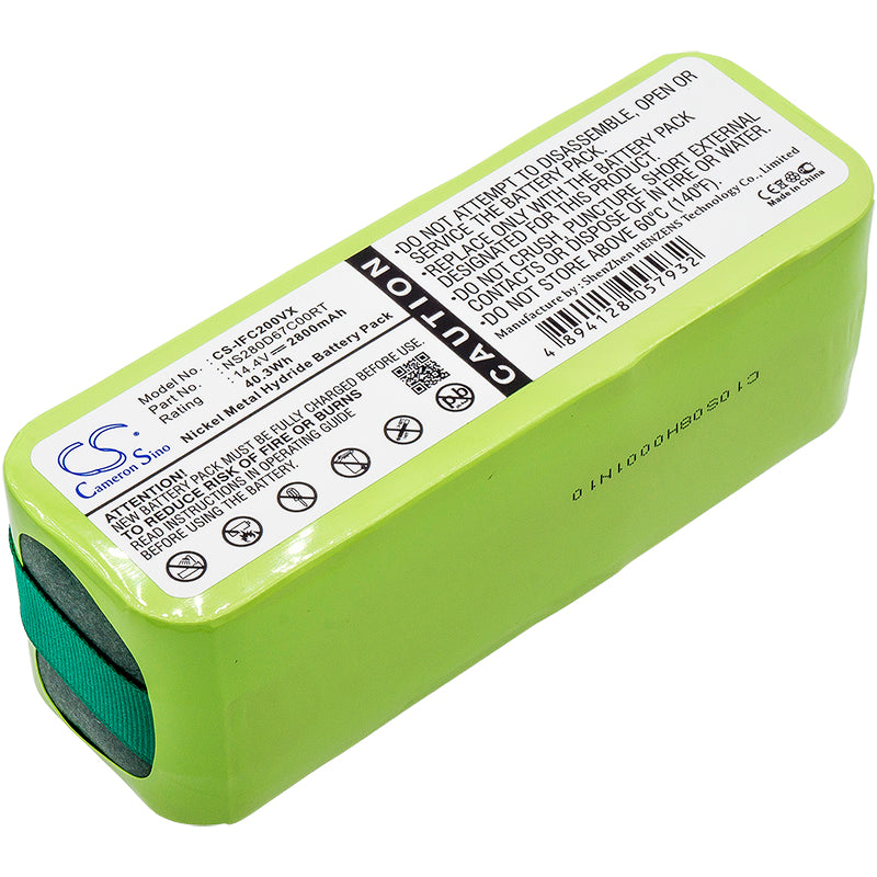 2800mAh 14.4V Ni-MH Replacement Battery for AGAiT e-clean EC01 & Infinuvo CleanMate Robot Vacuums