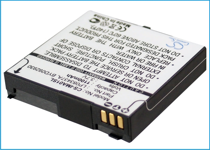 I-Mate SPL Mobile & Smartphone Battery: 1100mAh, 3.7V Li-ion Replacement - LP083437A, BYD092930