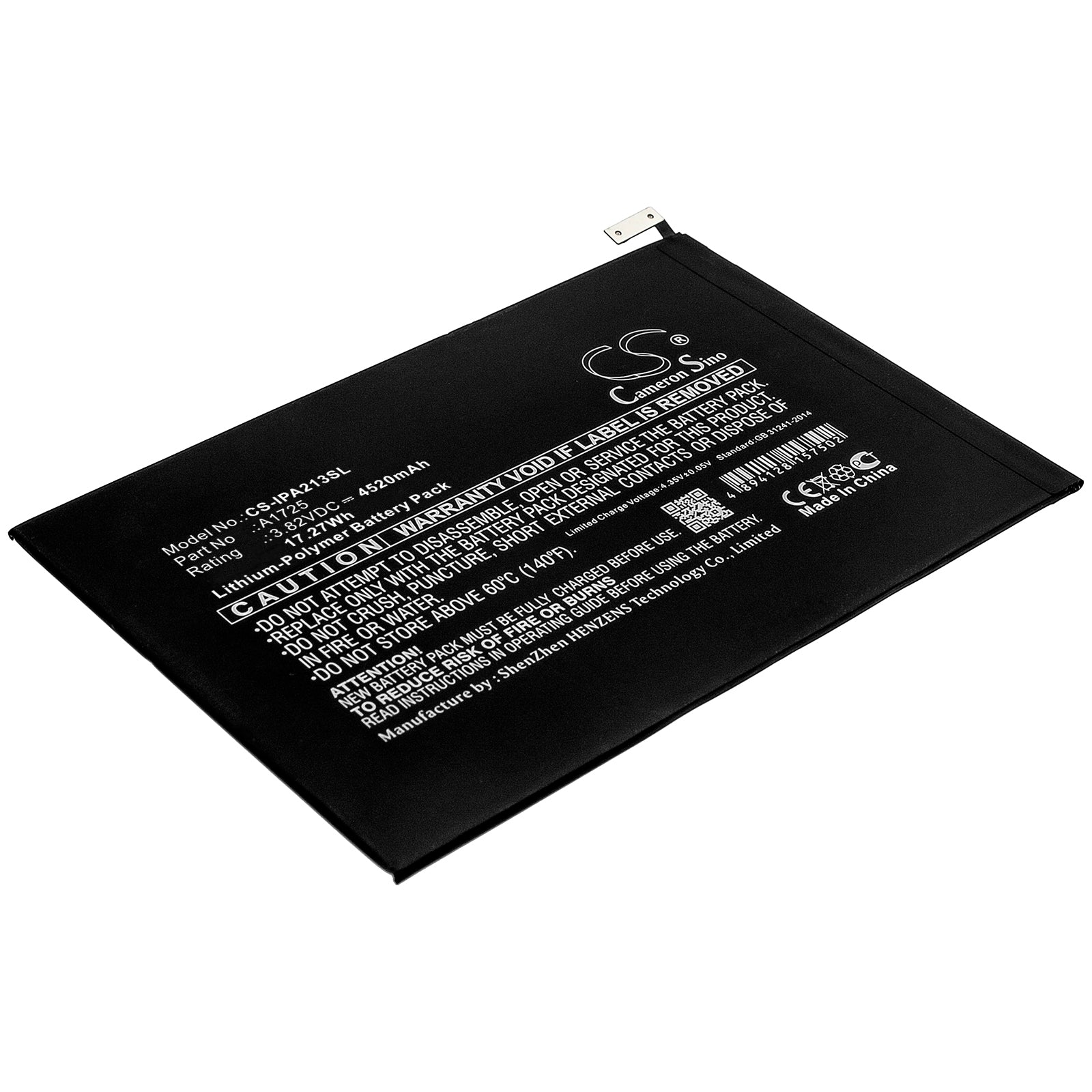 4520mAh iPad Mini 5 Replacement Battery - A2133, A2124, A2126, A2114 Models - Premium Li-Polymer, 3.82V, 17.27Wh