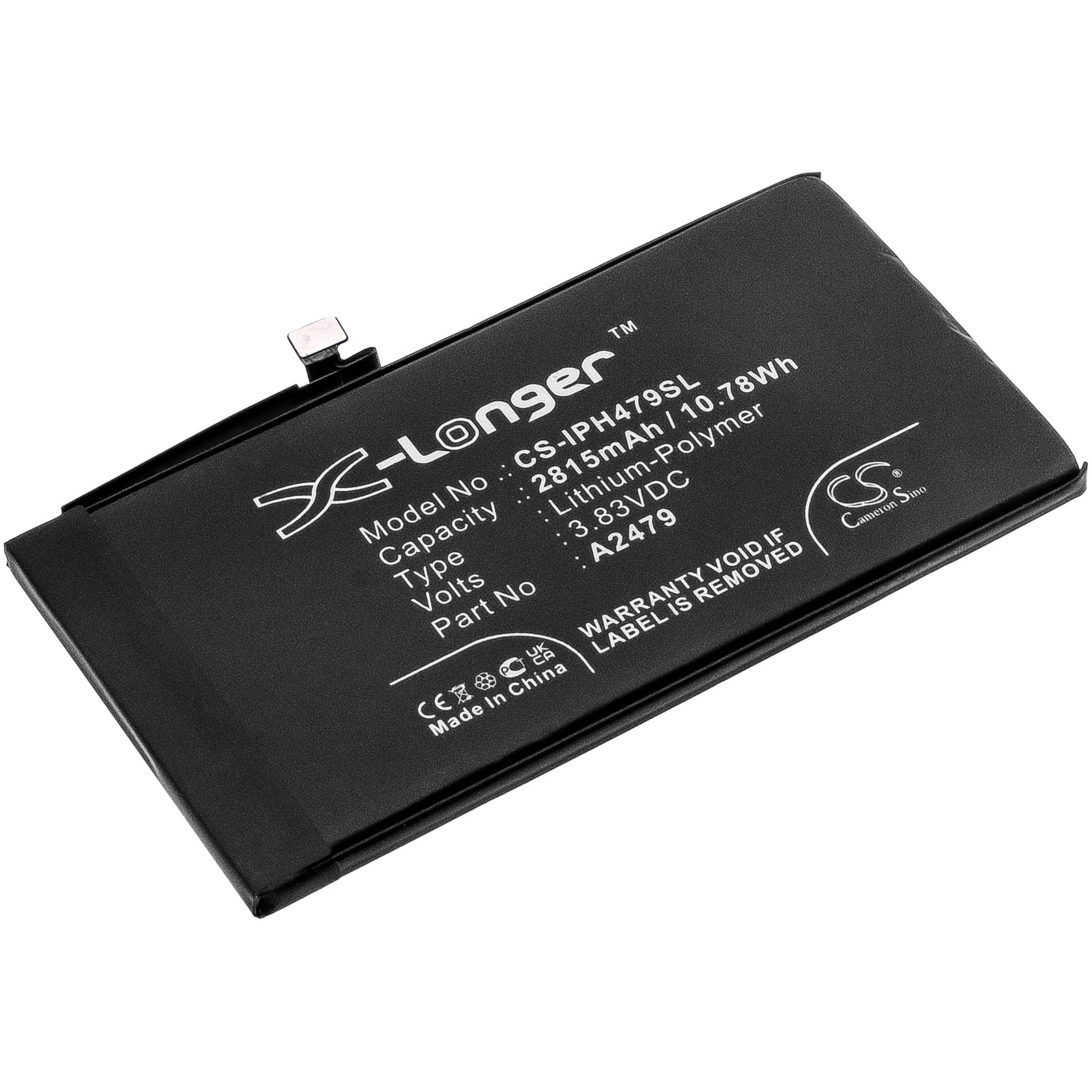 2815mAh iPhone 12/12 Pro/12 Max Battery Replacement - Premium Li-Polymer, 3.83V, A2479/A2431, Repair Part