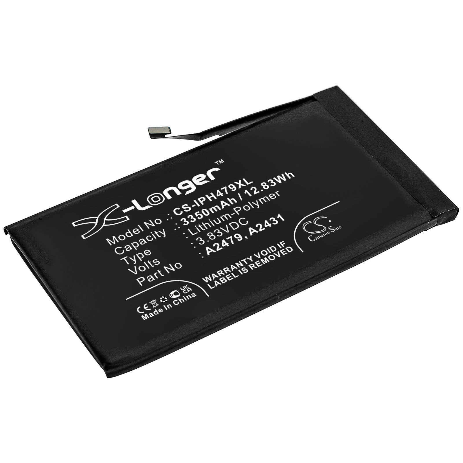 3350mAh Replacement Battery for iPhone 12 Series: 12, 12 Pro, 12 Pro Max - Premium Li-Polymer, A2479, A2431, 12.83Wh