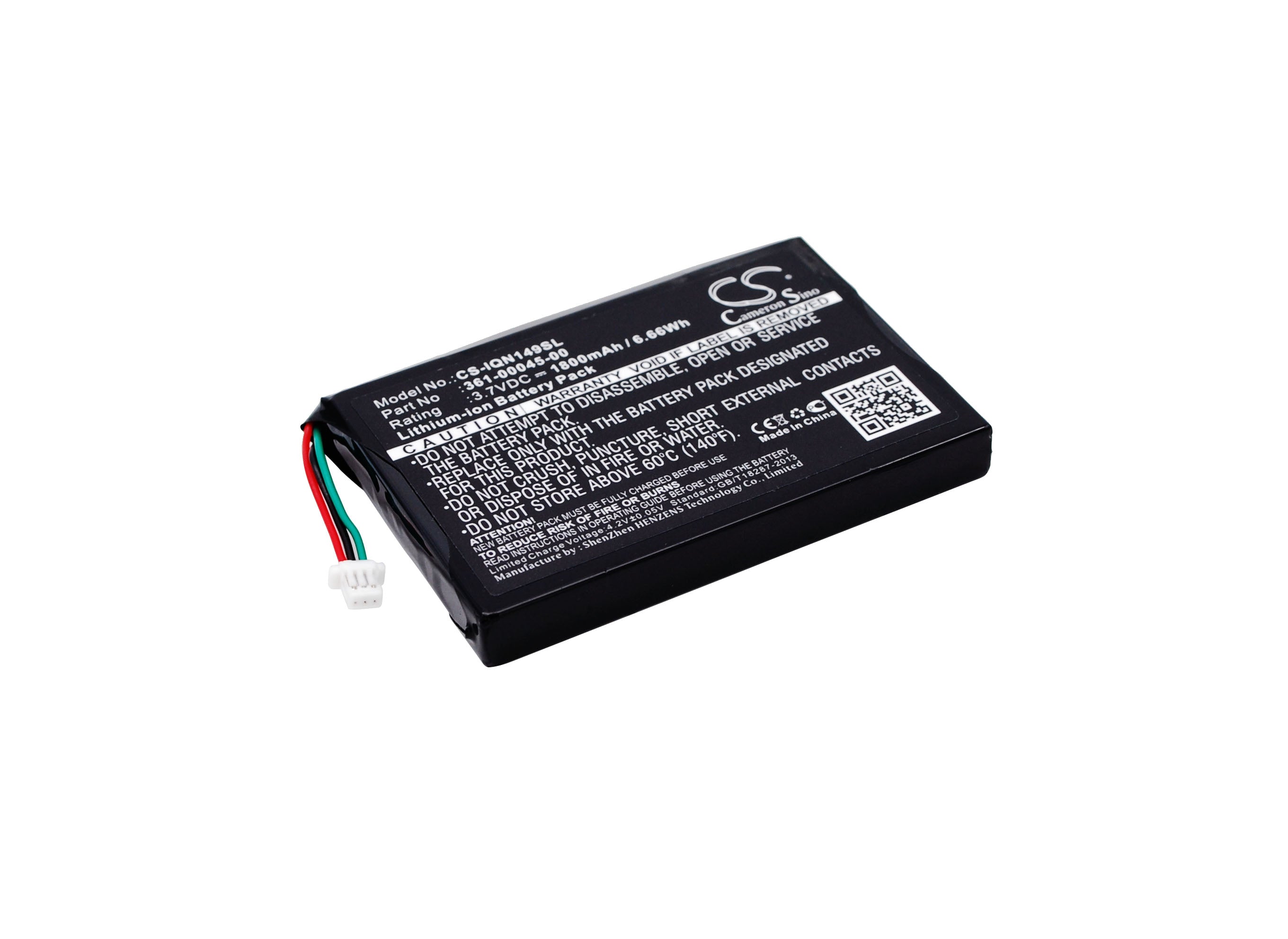 1800mAh Replacement Battery for Garmin Nuvi 1490TV, 2585TV, GDL 39 GPS - 3.7V Li-ion Navigator Power