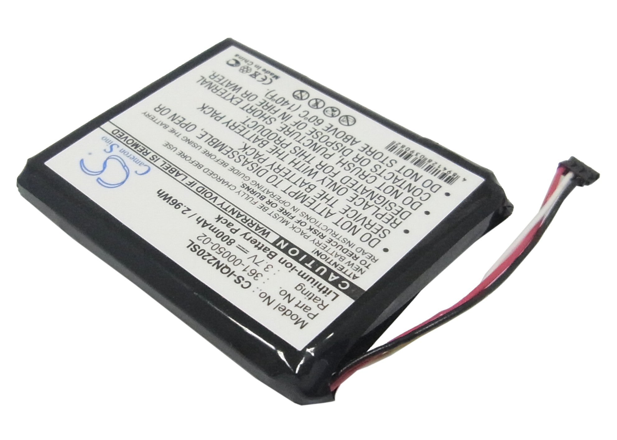 800mAh 3.7V Li-ion Battery Replacement for Garmin Nuvi 2200, 2200LT, 2240, 2250, 2250LT GPS Navigator