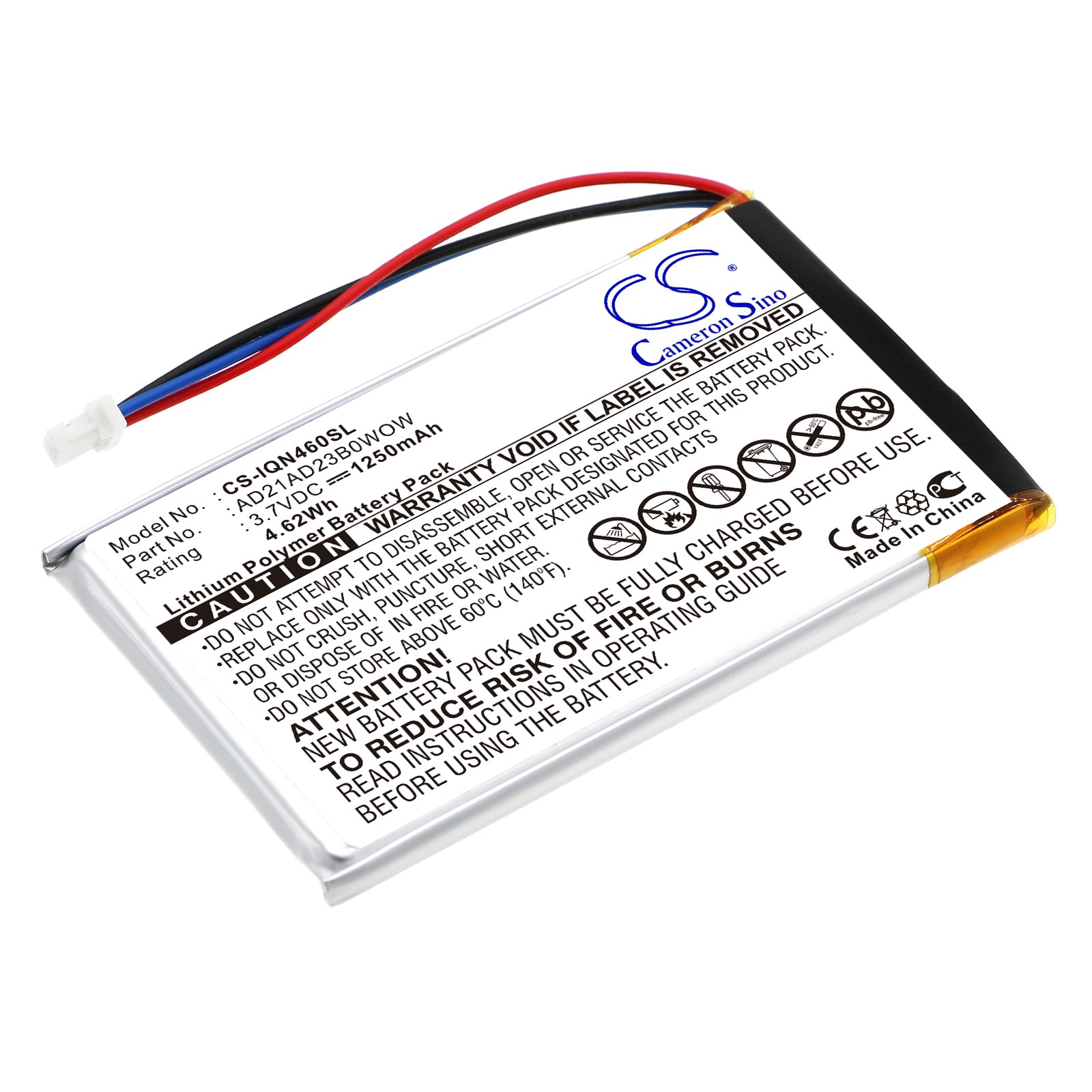 1250mAh Battery Replacement for Garmin Nuvi 465 465T 465LTM GPS Navigator - 3.7V Li-Polymer