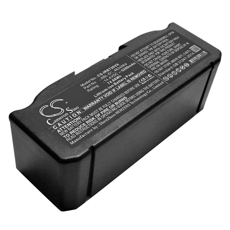 14.4V 5200mAh Li-ion Replacement Battery for iRobot Roomba i7, i7+, e5 Vacuum - ABL-D1 & 4624864