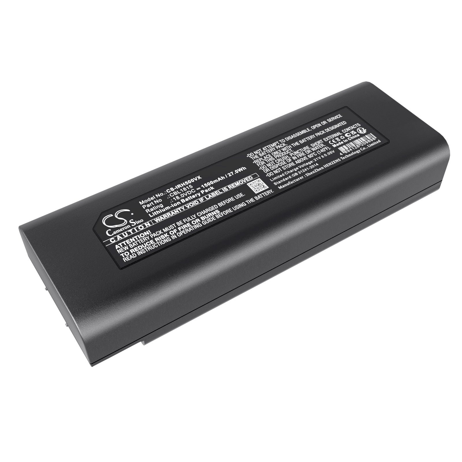 18V 1500mAh Replacement Lithium-Ion Battery for Iris Ohyama IC-SLDCP5 & IC-SLDCP12 Stick Vacuums, CBL1815 Compatible