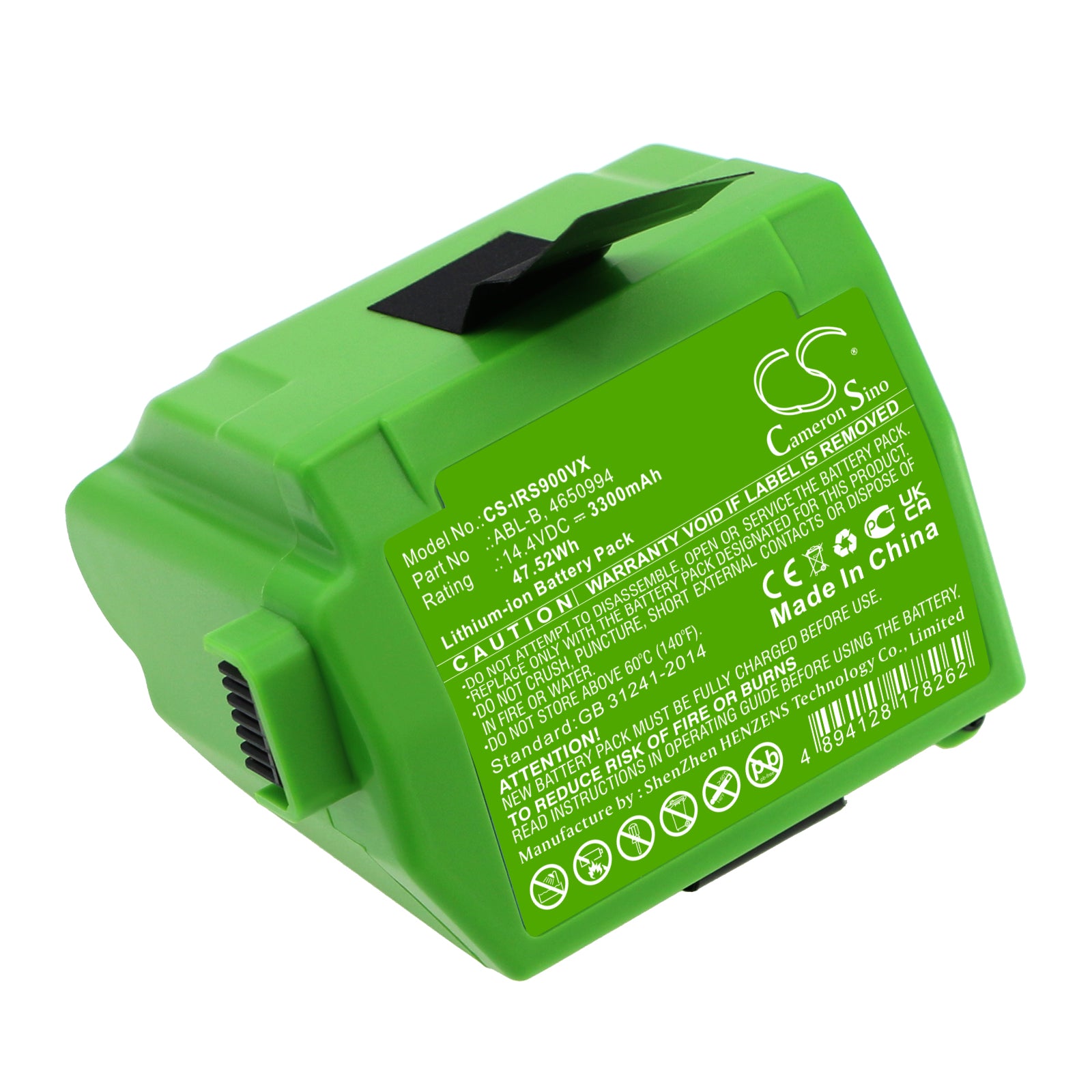 3300mAh iRobot Roomba S9/S9+ Vacuum Battery - 14.4V Li-ion Replacement for S955020 Models