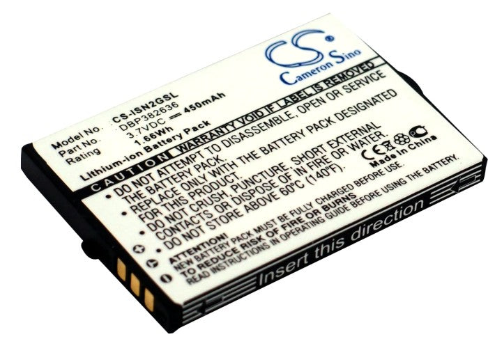 450mAh 3.7V Li-ion Battery Replacement for INSIGNIA NS-DA1G/NS-DA2G Media Player (41x28.4x4.7mm)