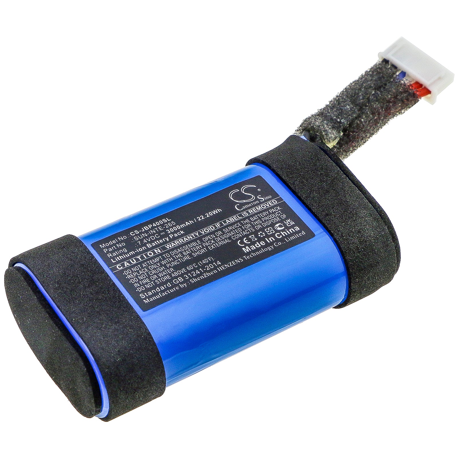3000mAh Replacement Battery for JBL PartyBox On-The-Go Speaker, 7.4V Li-ion, JBL P/N