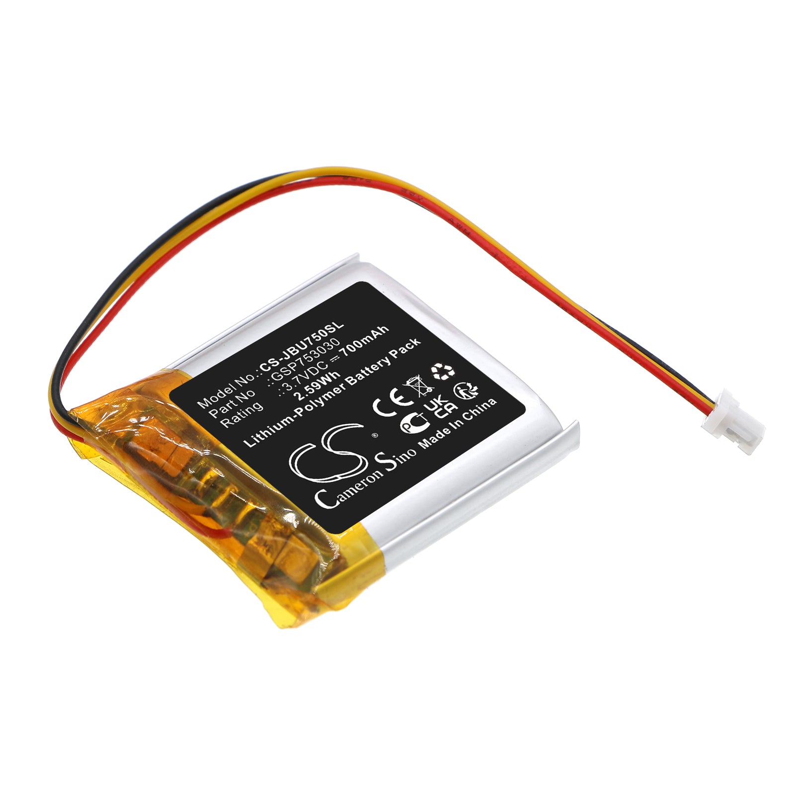 700mAh Replacement Battery for JBL Tune 750BTNC/700BT Wireless Headphones - 3.7V Li-Polymer