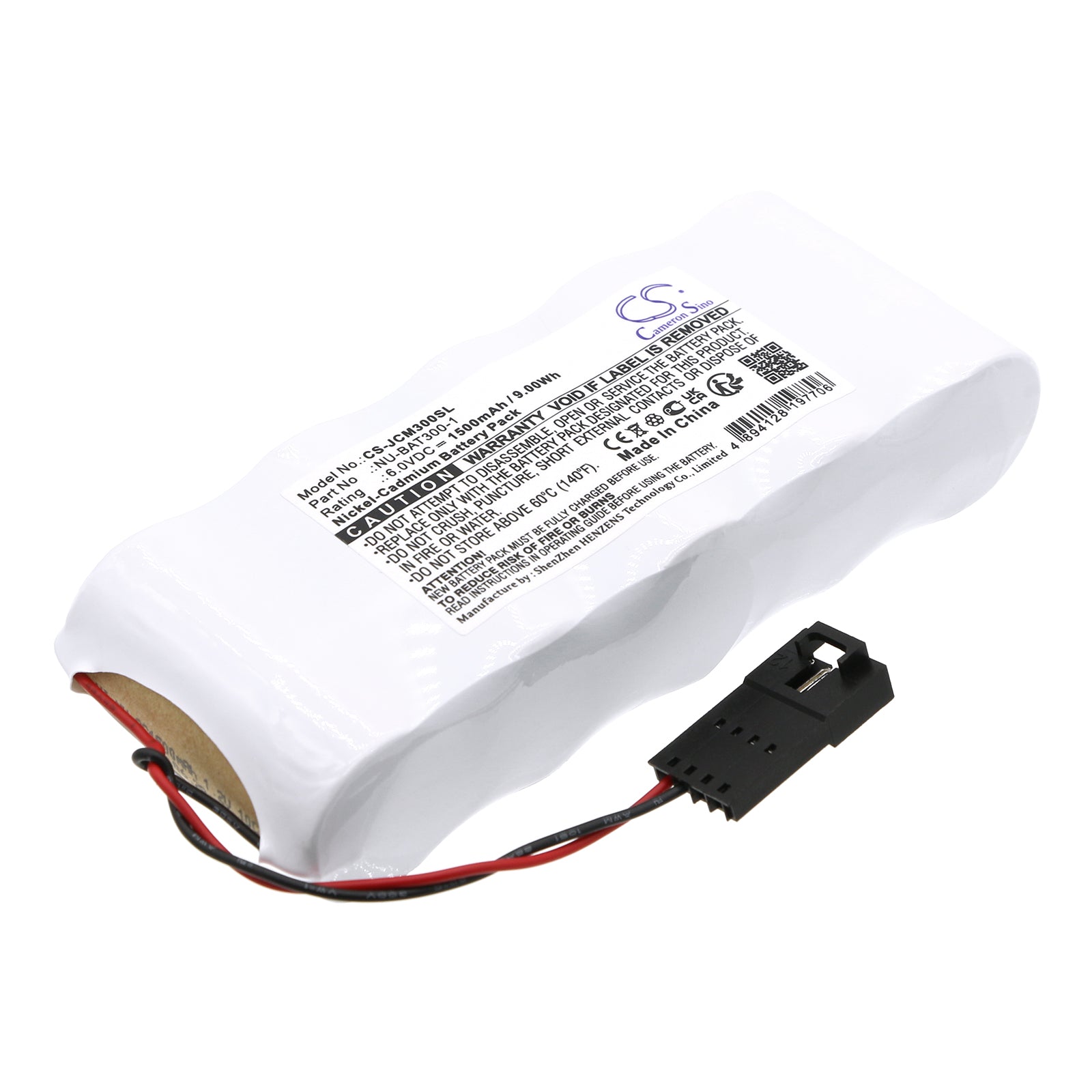 6V 1500mAh Ni-CD Replacement Battery for Johnson Controls Metasys NU-NCM300-1 PLC Controller, 9Wh Power