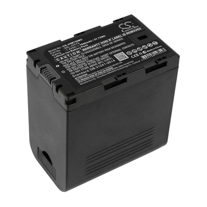 7800mAh Li-ion Replacement Battery for JVC GY-HMQ10 & GY-HM600 Series Camcorders (7.4V, 57.72Wh) - Extended Run Time