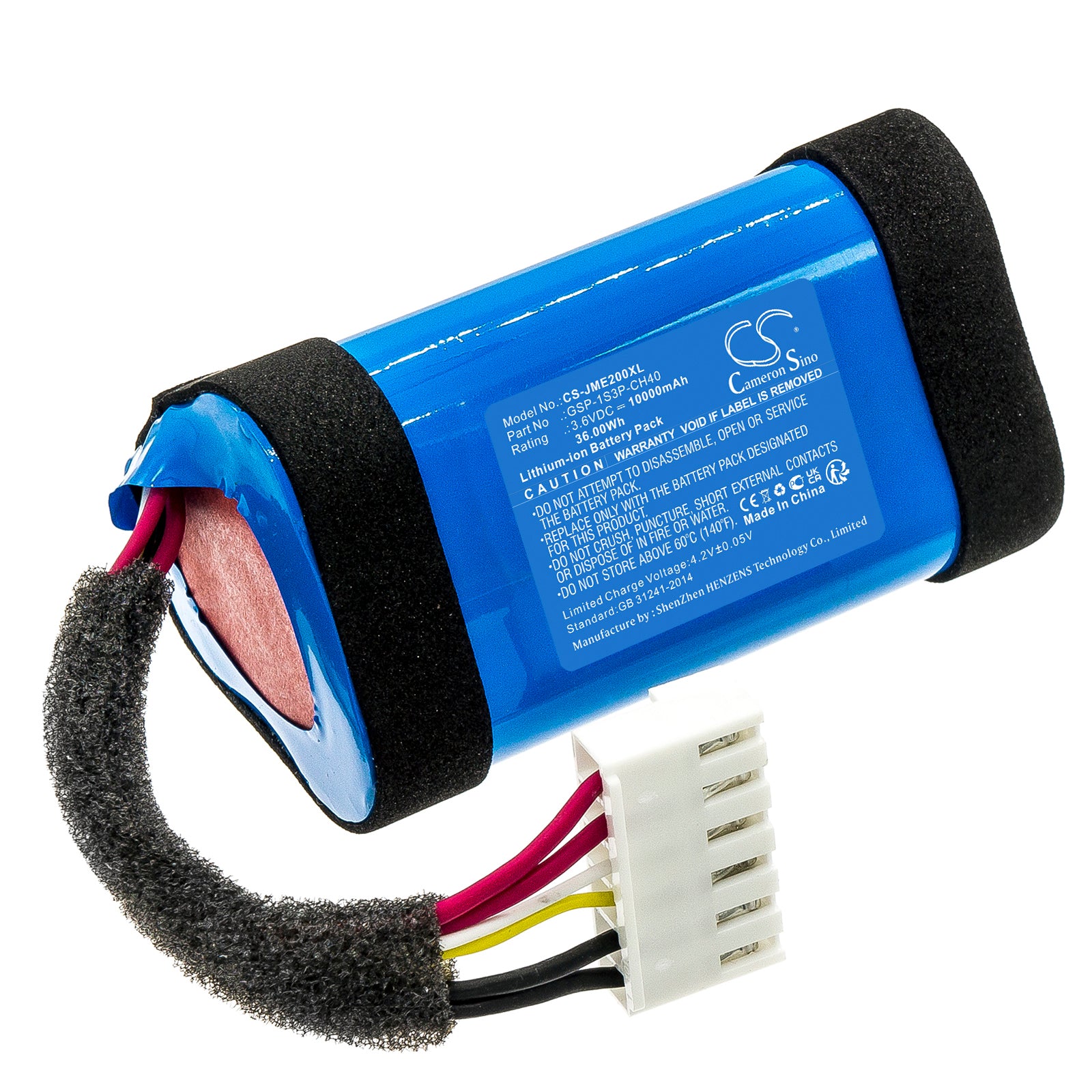 High Capacity 10000mAh Replacement Battery for JBL Charge Essential 2 Speaker - 3.6V 36Wh Li-ion - Exact Fit