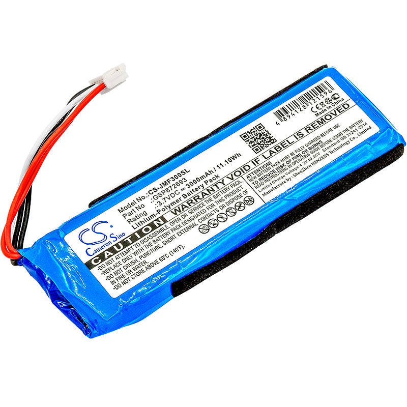 3000mAh Replacement Battery for JBL Flip 3 Gray Bluetooth Speaker - GSP872693, 3.7V Li-Polymer
