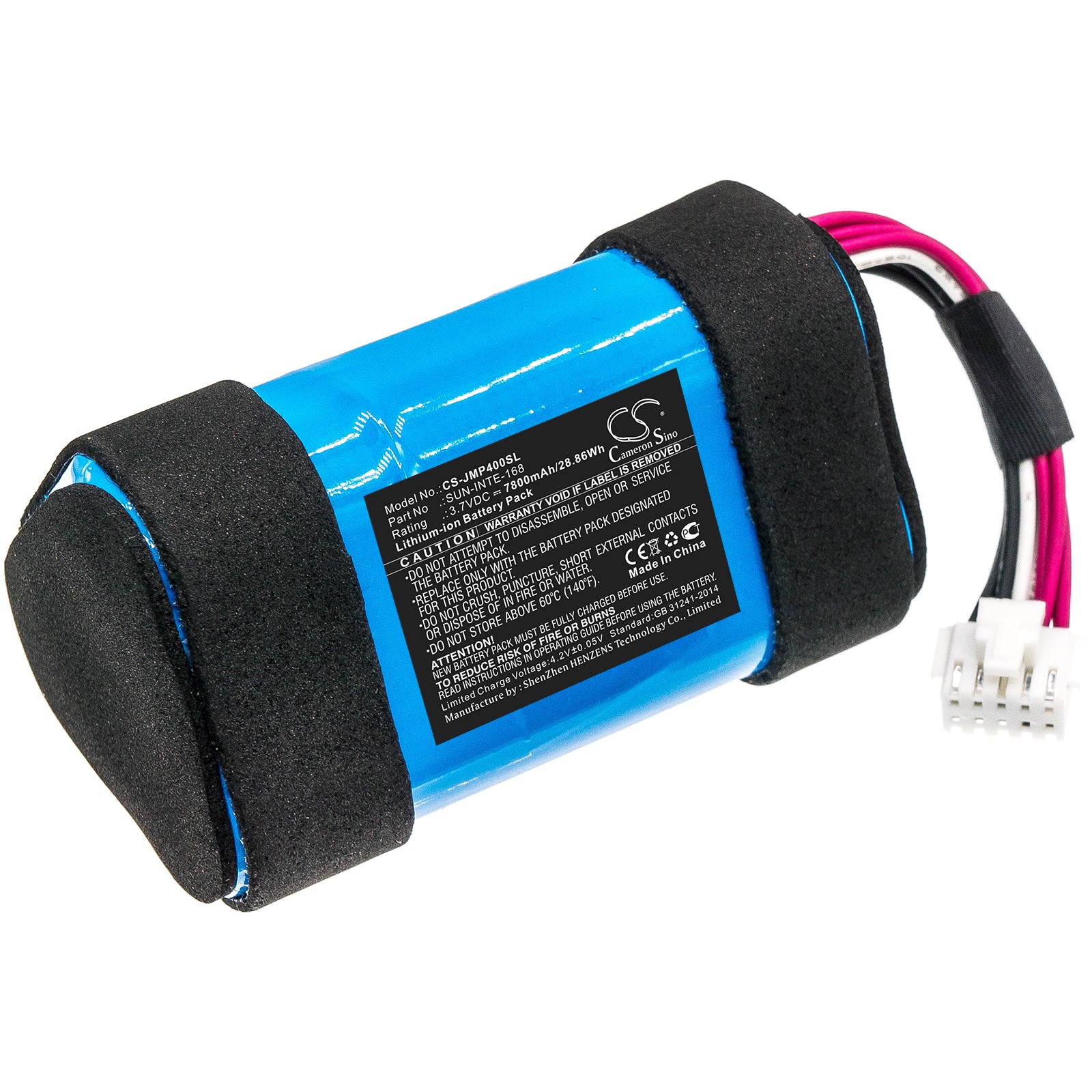 7800mAh Replacement Battery for JBL Pulse 4 Speaker - SUN-INTE-168/DH03073CHM, 3.7V Li-ion - High Capacity