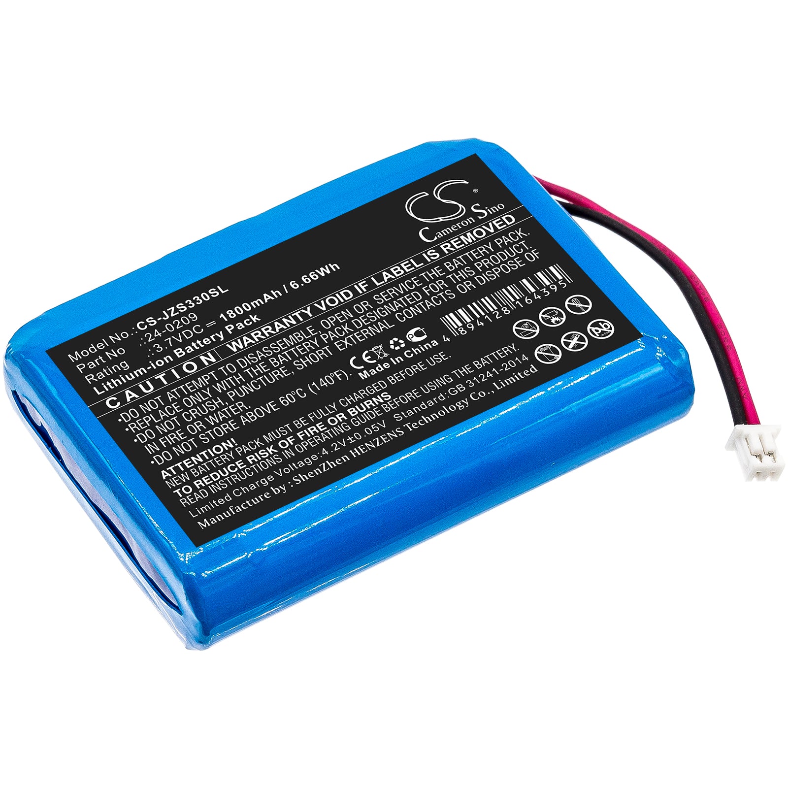 1800mAh Replacement Battery for Jandy Zodiac E33 EOS Wireless Remote - 3.7V Li-ion - Smart Home & Pool Control