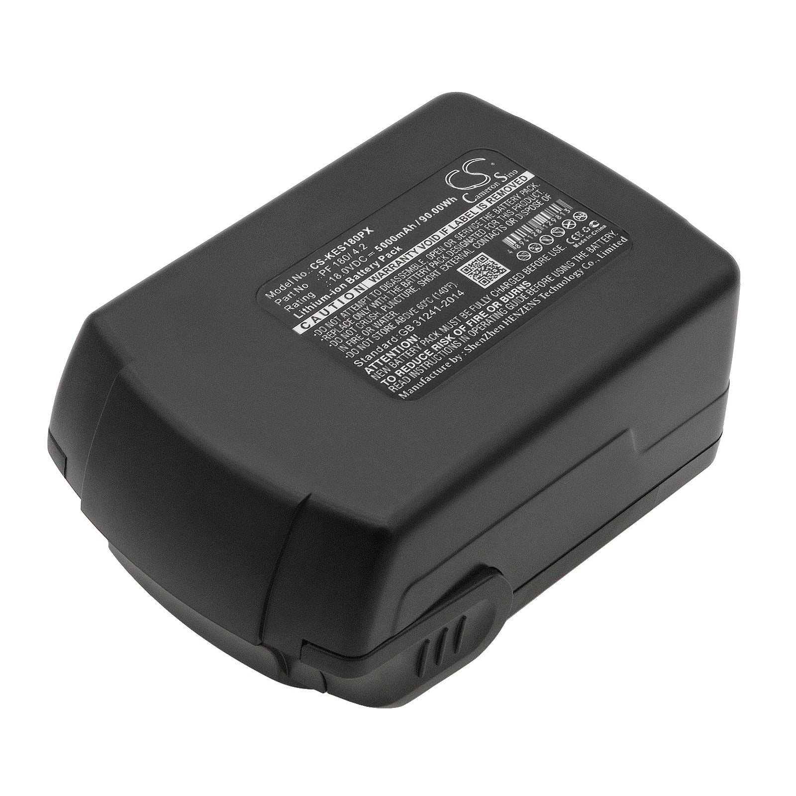 5000mAh 18V Li-ion Replacement Battery for Kress 180 AFB/APF 180 Power Tools (90Wh, 121.5x85.1x63.75mm)