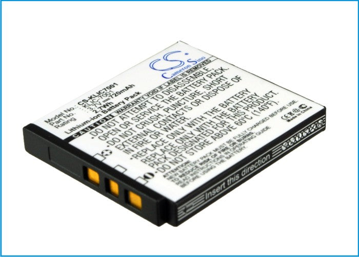 720mAh Replacement Battery for Agfa Optima, Kodak EasyShare, Polaroid & BenQ Digital Cameras - 3.7V Li-ion
