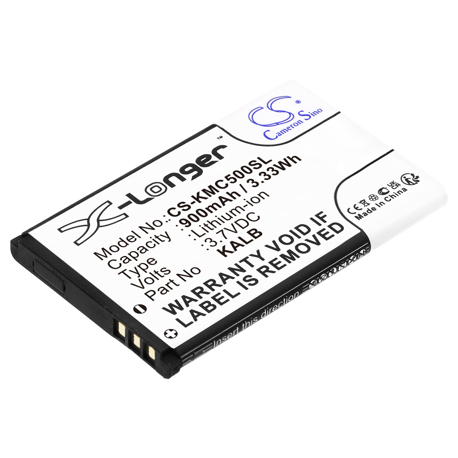 900mAh Battery Replacement for KAZAM Life B2, C5, Micromax C250, Olympia Bella, MaxCom MM Series - 3.7V Li-ion Cell Phone Battery