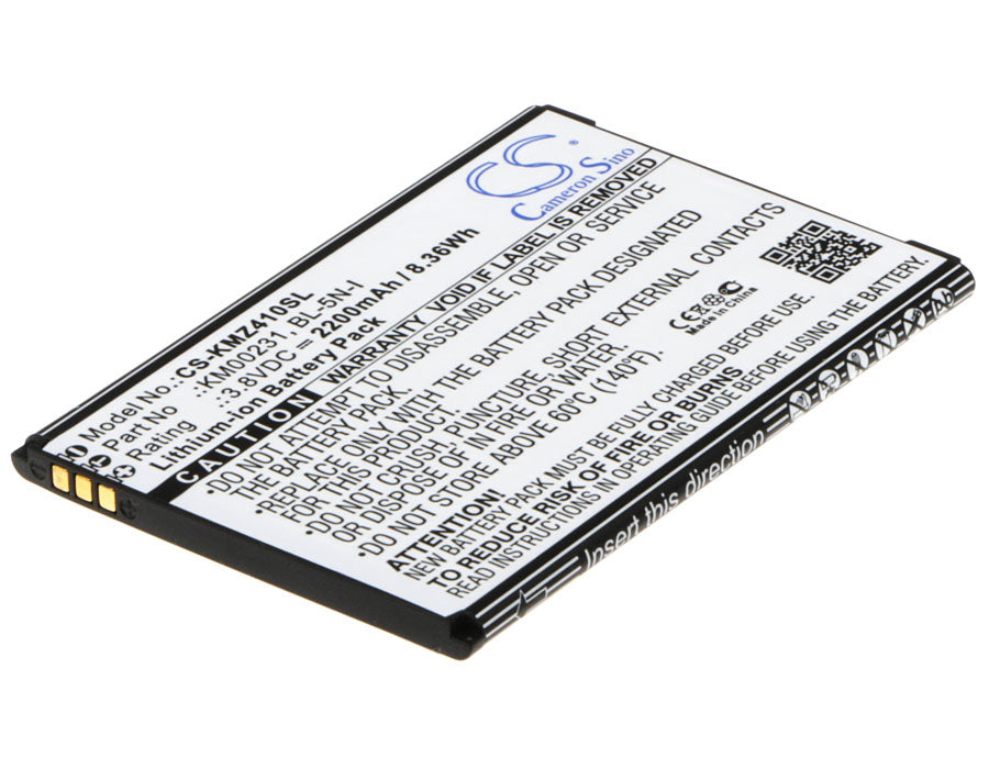 2200mAh 3.8V Li-ion Replacement Battery for Kruger&Matz Live 2/LTE, KM0410, KM0413 & Smartfren Mobile